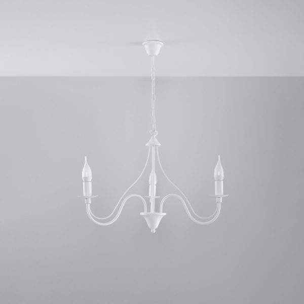 Bijeli vintage luster MINERWA 3 s tri kraka