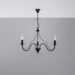 Crni luster u vintage stilu MINERWA 3 kraka