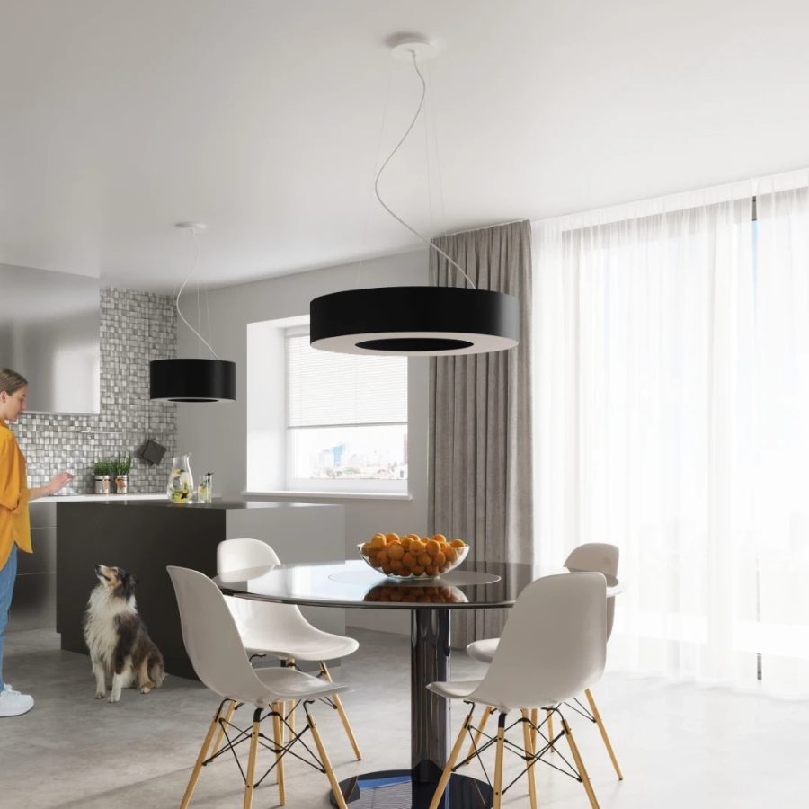 Luster SATURNO SLIM 50 u crnoj boji