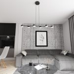 Čelična stropna visilica MEGARA u crnoj boji